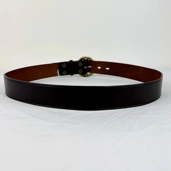 Ann Taylor Chocolate Belt with Brass Buckle - Picture 7 of 9